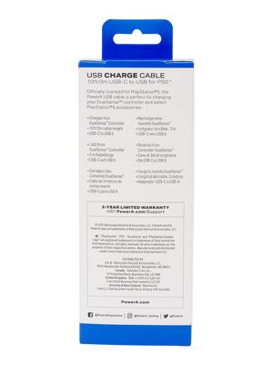 Kabel USB A naar USB-C Powera Zwart 3 m