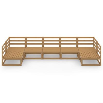 7-delige Loungeset massief grenenhout