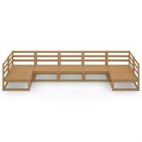 7-delige Loungeset massief grenenhout - thumbnail