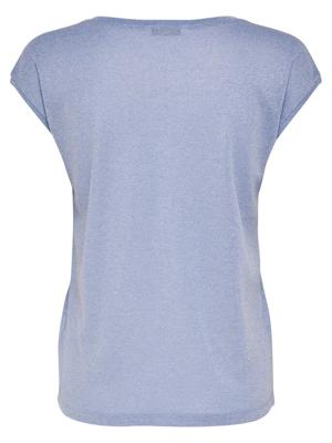 Only Onlsilvery S/s V Neck Lurex Top Jrs Noos T-shirts Halogen Blue Only Onlsilvery S/s V Neck Lurex Top Jrs Noos T-shirts Halogen Blue