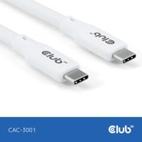 club3D USB-C-kabel USB-C stekker 2.00 m Wit CAC-3001 - thumbnail