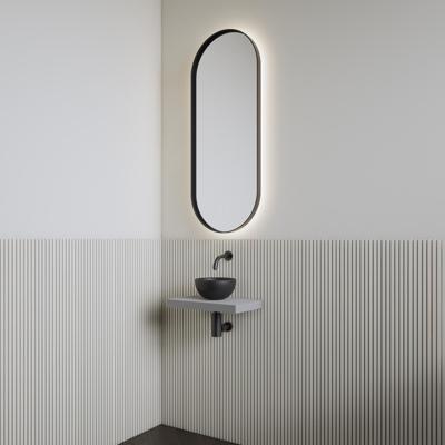 Fonteinset | BWS Leto | Planchet Agaat Grijs | Waskom Mat Zwart