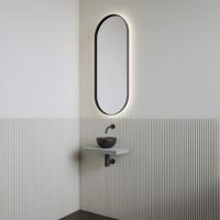 Fonteinset | BWS Leto | Planchet Agaat Grijs | Waskom Mat Zwart - thumbnail