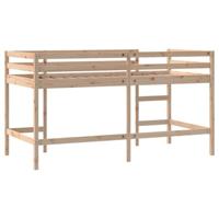 Kinderhoogslaper met ladder 80x200 cm massief grenenhout - thumbnail