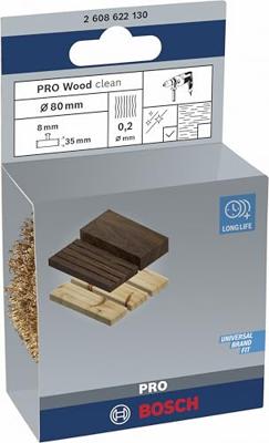 Bosch Accessoires Schijfborstel, vermessingd 80 mm, 0,2 mm, 35 mm, 4500 U/ min 1st - 2608622130 - thumbnail