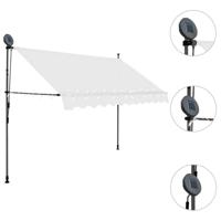 Luifel handmatig uittrekbaar met LED 300 cm crme - thumbnail
