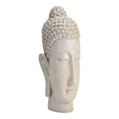 Buddha Hoofd van Poly Wit (B/H/D) 16x33x12cm