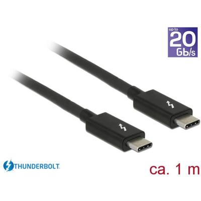 Delock 84845 kabel Thunderbolt 3 USB-C naar stekker USB-C 1 m zwart