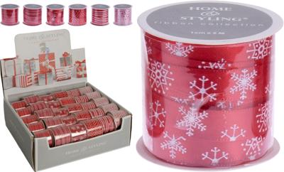 Lint 1cmx5m rood/wit