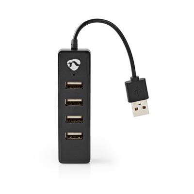 Nedis USB-Hub | USB-A Male | 4x USB A Female | 4-Poorts | 1 stuks - UHUBU2420BK - UHUBU2420BK Nedis USB-Hub | USB-A Male | 4x USB A Female | 4-Poorts | 1 stuks - UHUBU2420BK - UHUBU2420BK