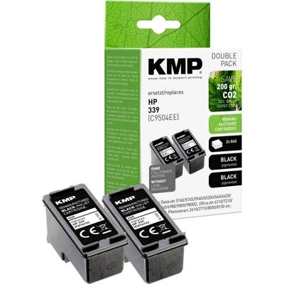 KMP Inktcartridge vervangt HP 339, C8767E Compatibel 2-pack Zwart H25D 1023,4021