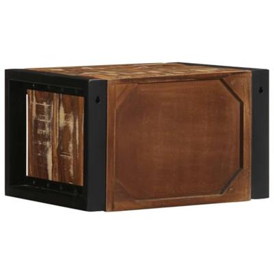 Nachtkastjes 2st 40x35x25cm massief gerecycled hout meerkleurig