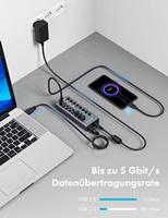 GrauGear G-HUB71-A USB 3.2 Gen 1-hub 7 poorten Meerdere kleuren - thumbnail