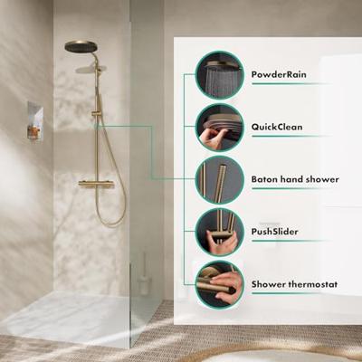 Hansgrohe Pulsify S Puro Showerpipe 260 1jet met thermostaat, Brushed Bronze