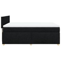 Boxspring met matras stof zwart 160x200 cm - thumbnail