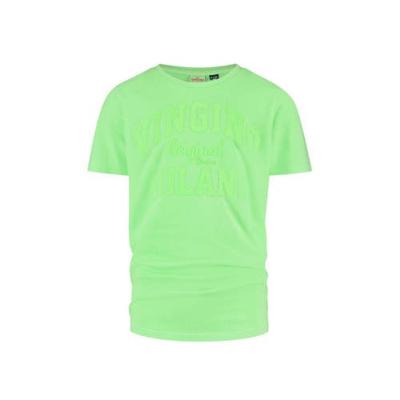 Vingino Essentials T-shirt met logo neon groen Vingino Essentials T-shirt met logo neon groen
