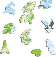 Selecta Larsen legpuzzel kaart europa - geografisch met dieren, 87st. - thumbnail