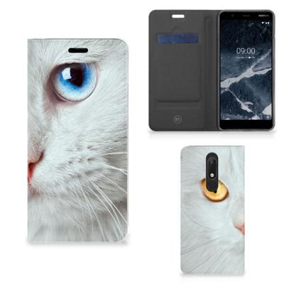 Nokia 5.1 (2018) | Hoesje maken | Witte Kat Nokia 5.1 (2018) | Hoesje maken | Witte Kat