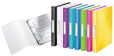 Ringband Leitz WOW A4 4-rings O-mechaniek 25mm PP roze