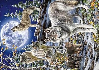 Premium Collection Wolvenroedel in de winter 500 stukjes Premium Collection Wolvenroedel in de winter 500 stukjes