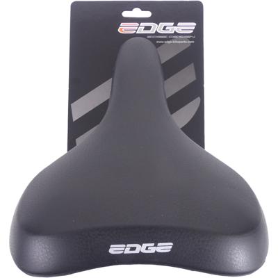 Edge Fietszadel towny met memory foam - zwart