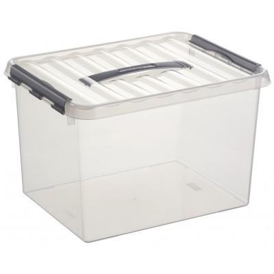 Sunware Q-line box 22 liter transp/metaal