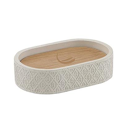 Zeephouder Sapho Afrodite Vrijstaand 12.8x8.4x3 cm Beton Beige Sapho