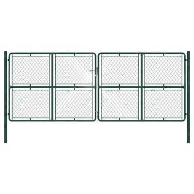 vidaXL Poort 400x150 cm staal groen