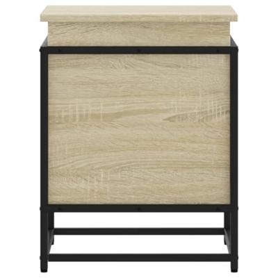 Opbergbox met deksel 40x40x51,5 cm bewerkt hout sonoma eiken