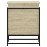 Opbergbox met deksel 40x40x51,5 cm bewerkt hout sonoma eiken - thumbnail