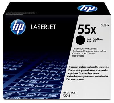 HP toner 55X, 12 500 pagina&apos;s, OEM CE255X, zwart