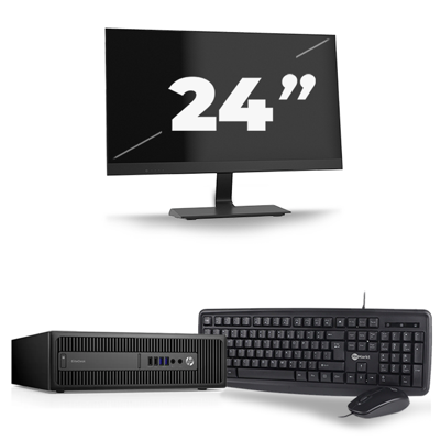 HP ProDesk 600 G3 USFF - Intel Core i5-7e Generatie - 8GB RAM - 256GB SSD - Windows 11 + 1x 24 inch Monitor