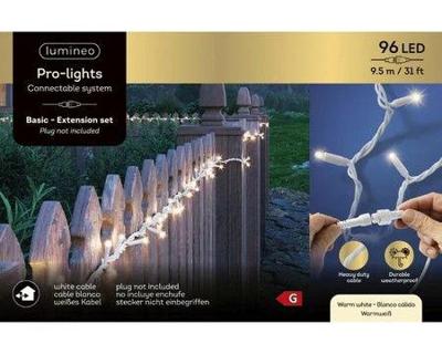 Led basic lights 9.5 meter 96 LED wit/warm wit Lumineo - Lumineo