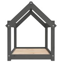 Hondenmand 81x60x70 cm massief grenenhout grijs - thumbnail