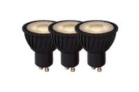 Lucide MR16 - Led lamp - Ø 5 cm - LED Dimb. - GU10 - 3x5W 3000K - Zwart - Set van 3 - thumbnail