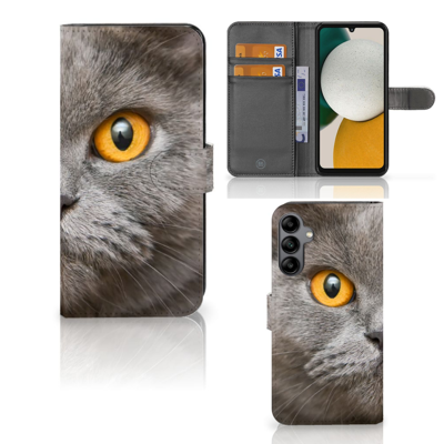 Telefoonhoesje | Met pasjeshouder | Samsung Galaxy A34 Britse Korthaar Telefoonhoesje | Met pasjeshouder | Samsung Galaxy A34 Britse Korthaar