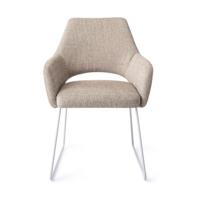 Jesper Home Eetkamerstoel 'Yanai' Slide White, kleur Biscuit Beach - thumbnail