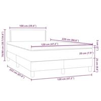 Boxspring met matras en LED fluweel donkergrijs 120x220 cm - thumbnail