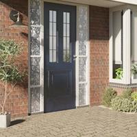 Raamfolie bloemenpatroon mat 90x500 cm PVC - thumbnail