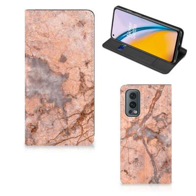 OnePlus Nord 2 5G | Standcase | Marmer Oranje