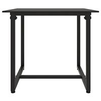 3-delige Loungeset met kussens poly rattan zwart - thumbnail