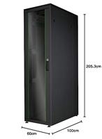 Digitus DN-19 42U-6/10-B-1 19inch-patchkast (b x h x d) 600 x 2053 x 1000 mm 42 HE Zwart (RAL 9005) - thumbnail