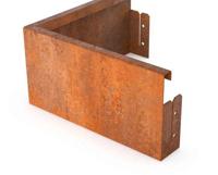 Cortenedge Binnenhoekstuk Vlak 300 x 300 x 150 Dikte: 3 mm Cortenstaal Geroba - Geroba - thumbnail