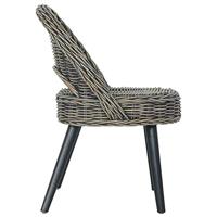 Fauteuil kubu rattan zwart - thumbnail