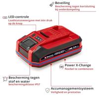 Einhell SEALED PXC Plus A2 Power X-Change 4511618 Gereedschapsaccu 18 V 3 Ah Li-ion - thumbnail