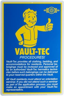 Fallout Metal Sign - Procedures Fallout Metal Sign - Procedures