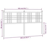 Hoofdbord 160 cm metaal wit - thumbnail