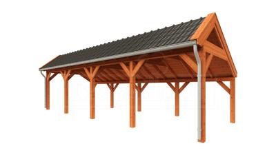 Trendhout Kapschuur De Stee 980x360 cm- Kapschuurdak- Onbehandeld lariks Douglas hout- Trendhout Trendhout Kapschuur De Stee 980x360 cm- Kapschuurdak- Onbehandeld lariks Douglas hout- Trendhout