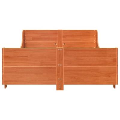 Bedframe zonder matras massief grenenhout wasbruin 120x190 cm Bedframe zonder matras massief grenenhout wasbruin 120x190 cm