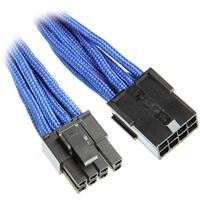 BitFenix compatible 6+2-Pin PCIe Verlängerung 45cm - sleeved blau/schwarz - thumbnail